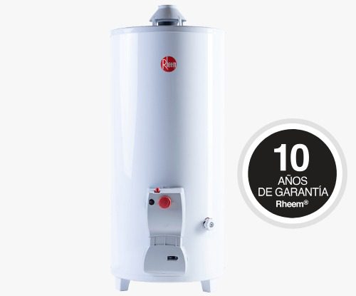 Termotanque Gas 80L RHEEM BLANCO TPG080GNRH Pie Superior