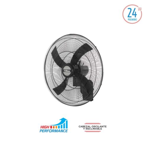 Ventilador de Pared 24' Liliana VW-2416 Parrilla de Metal . Aspas Negras