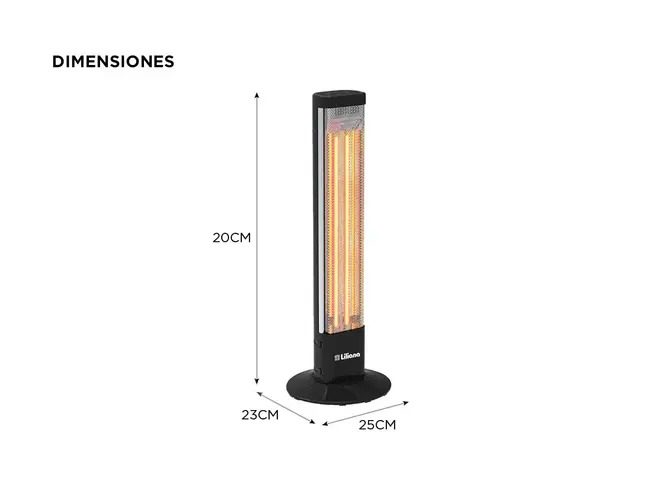 Estufa Cuarzo Liliana CV-027 Verticalefactor 1000w - Imagen 3
