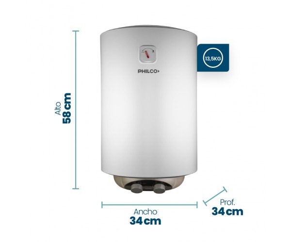 Termotanque Eléctrico 28L PHILCO PHTE-030B2 COLGAR Inferior - Imagen 2