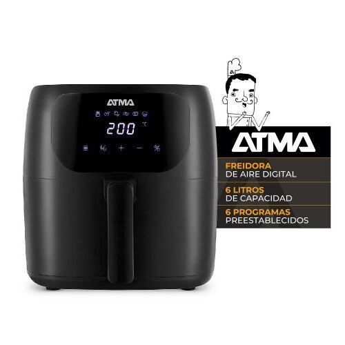 FREIDORA AIRE ATMA FR60ARBP 6.5 LTS DIGITAL NEGRA