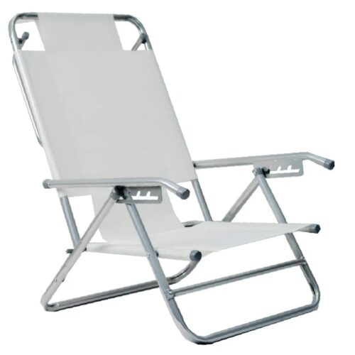 Reposera de Caño 50028 Descansar 5 POS. Coversol Gris