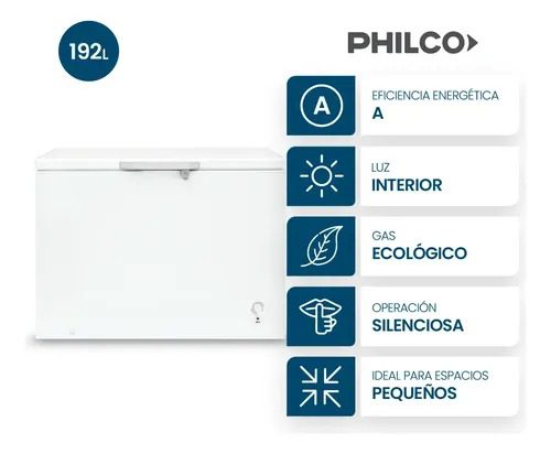 Freezer Philco PHCH-199B 192Lts - Blanco - Llave - Luz