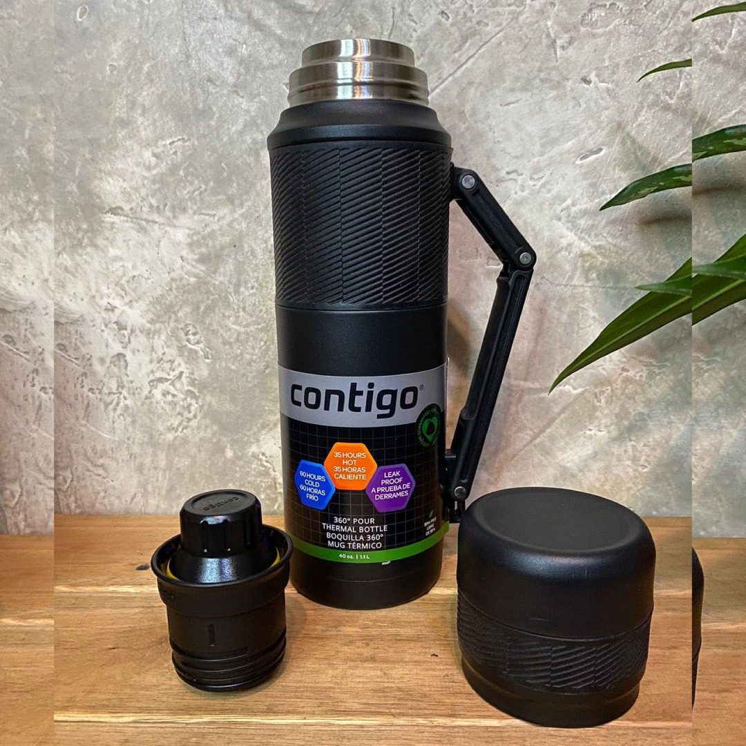 Termo Contigo 1200ml Acero/Negro/Carbón - Imagen 2
