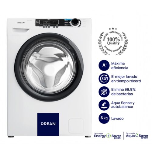 Lavarropas Frontal Drean 6.09 LFDR0609LBO 6 KG 900 RPM