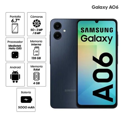 Alternative view of Celular Samsung A06 P.6.7' MI 128GB MR 4GB Sin Cargador