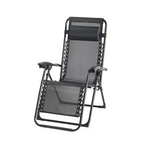 Reposera de Aluminio 20345 Gravedad Cero Negra