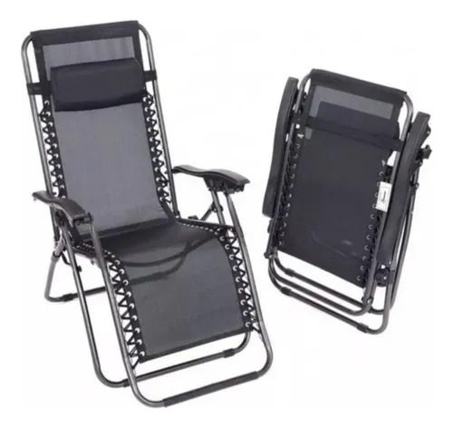 Reposera de Aluminio 20345 Gravedad Cero Negra - Imagen 3