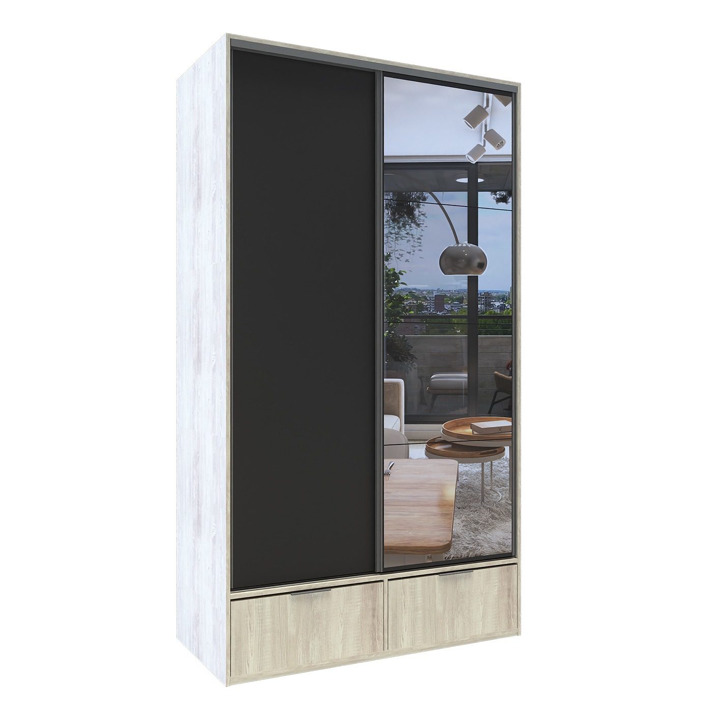 Placard Delos DUO-06 2P Espejo 2.16X1.20X58 Corredizo