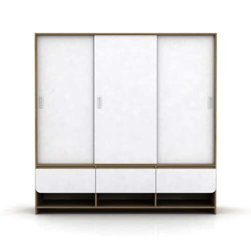 Placard Gacela 742273 Blanco/Miel Corredizo - 1.80