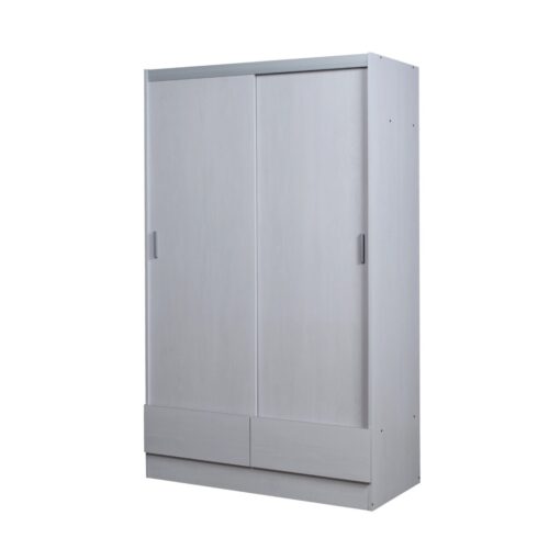 Placard Tana Eco Corredizo 2P Fresno/Blanco 110X190